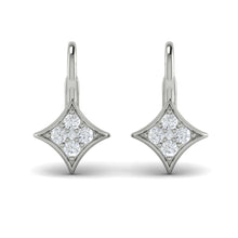 Load image into Gallery viewer, Vlora Estrella 14K Diamond Vlora Star Channel Set Huggie Earrings (0.46CTW)