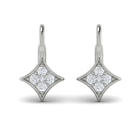 Vlora Estrella 14K Diamond Vlora Star Channel Set Huggie Earrings (0.46CTW)