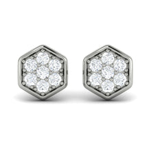 Load image into Gallery viewer, Vlora Serafina 14K Gold Diamond Cluster Honeycomb Stud Earrings (0.56CTW)