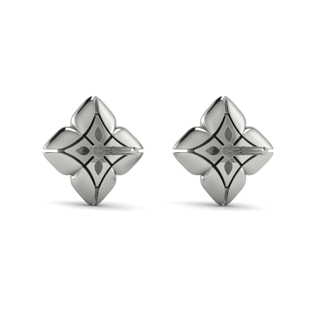 Flower Star Blossom Diamond Stud Earrings