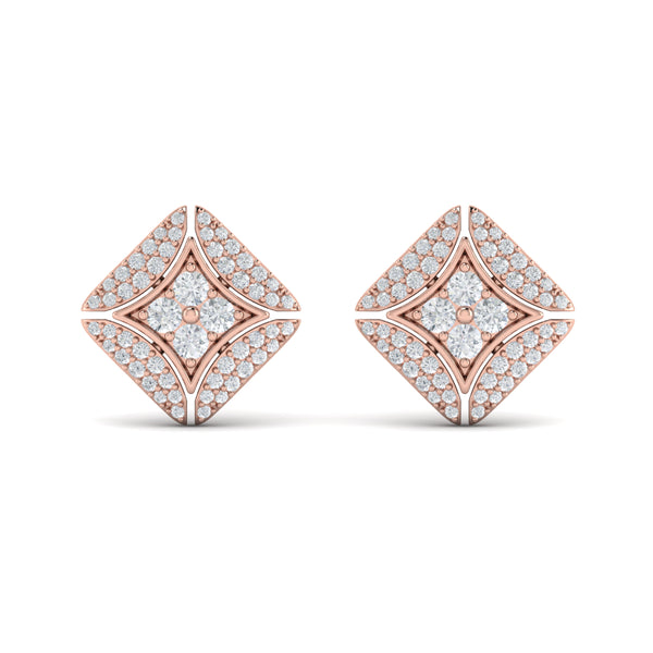 Vlora Estrella 14K Diamond Vlora Star with Channel Set Diamond Cluster Stud Earrings (0.7CTW)