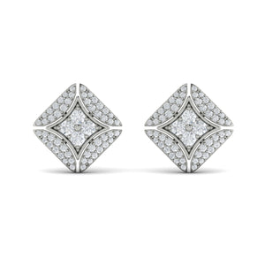 Vlora Estrella 14K Diamond Vlora Star with Channel Set Diamond Cluster Stud Earrings (0.7CTW)