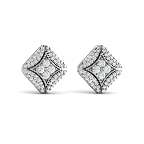 Vlora Estrella 14K Diamond Vlora Star with Channel Set Diamond Cluster Stud Earrings (0.7CTW)