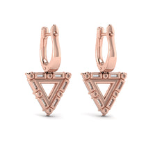 Load image into Gallery viewer, Vlora Karina 14K Diamond Baguette Double Trinity Huggie Earrings (1.37CTW)