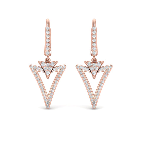 Vlora Miravel 14K Diamond Baguette Double Trinity Huggie Earrings (0.6CTW)