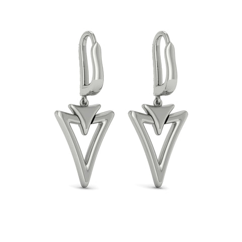 Vlora Miravel 14K Diamond Baguette Double Trinity Huggie Earrings (0.6CTW)
