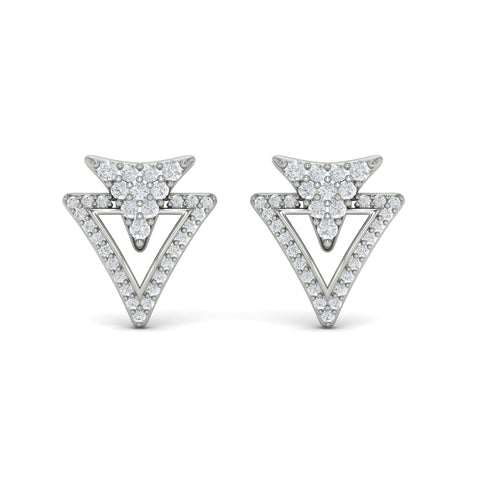 Vlora Miravel 14K Diamond Double Trinity Open Stud Earrings (0.83CTW)