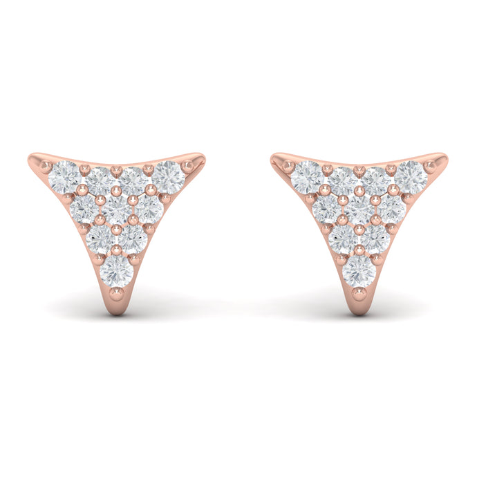 Vlora Miravel 14K Diamond Trinity Stud Earrings (0.3CTW)