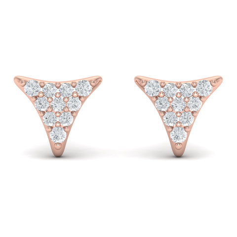 Vlora Miravel 14K Diamond Trinity Stud Earrings (0.3CTW)