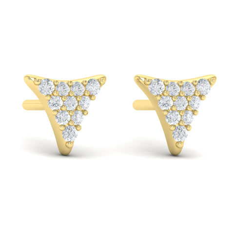 Vlora Miravel 14K Diamond Trinity Stud Earrings (0.3CTW)