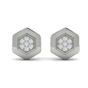 Vlora Serafina 14K Diamond Cluster Honeycomb Stud Earrings (0.18CTW)