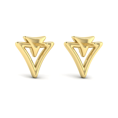 Vlora Miravel 14K Diamond Trinity Open Stud Earrings (0.1CTW)