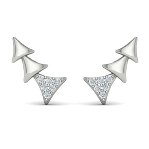 Vlora Miravel 14K Diamond and Multi Trinity Ear Climber (0.1CTW)