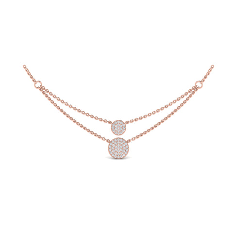 Vlora Marisol 14K Diamond Disc Two Row Necklace (0.76CTW)