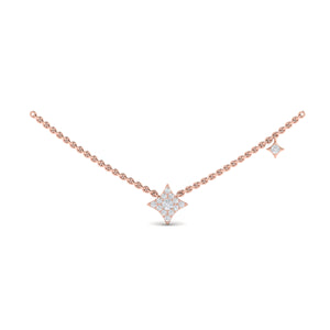 Star Blossom pink gold necklace
