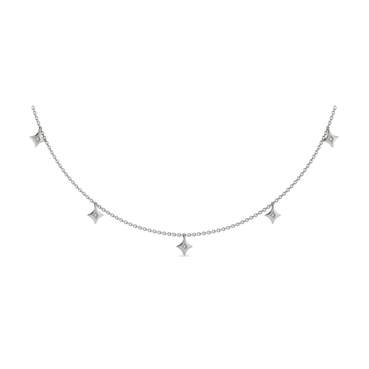 Vlora Estrella 14K Diamond Cluster Vlora Star Double Pendant Necklace