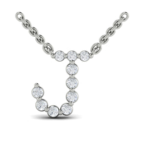 Vlora Amuleta 14K Diamond Initial Pendant Necklace (Approximately 0.2CTW)