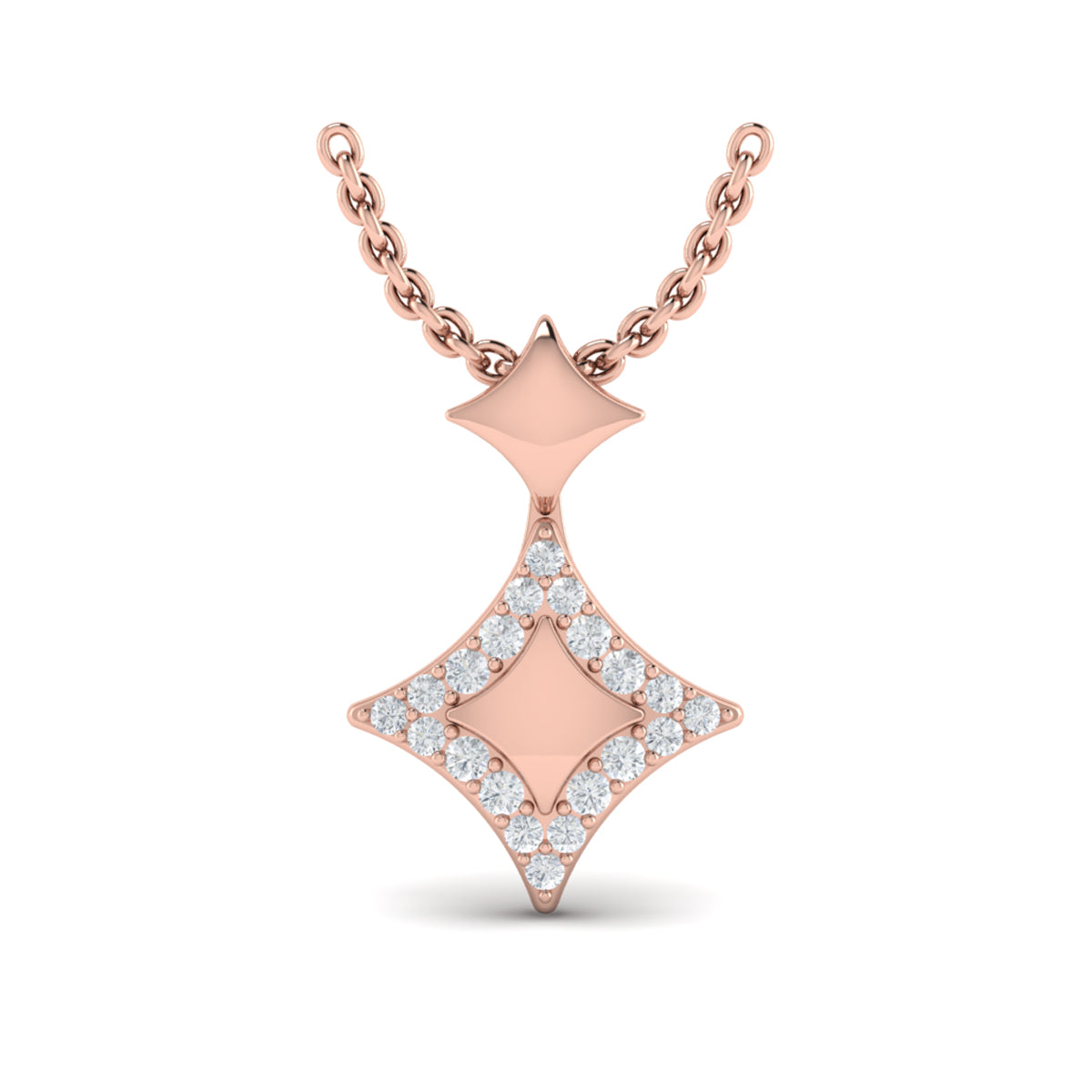 Louis Vuitton Star Blossom Double Pendant Necklace 18K Rose Gold