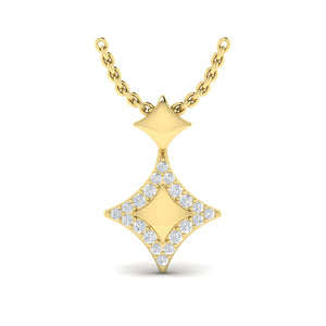 Vlora Estrella 14K Diamond Star Pendant Necklace (0.2CTW)