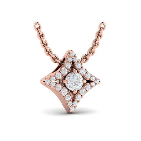 Vlora Estrella 14K Diamond Star Pendant Necklace (0.28CTW)