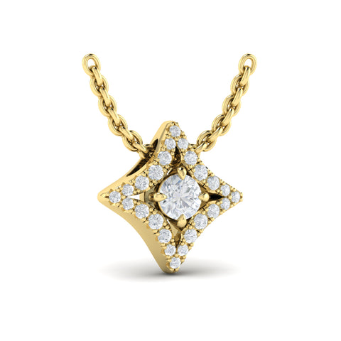 Vlora Estrella 14K Diamond Star Pendant Necklace (0.28CTW)