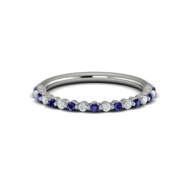 Vlora Adella14K Diamond and Blue Sapphire Ring (0.2CTW Diamond, 0.25CTW Blue Sapphire)