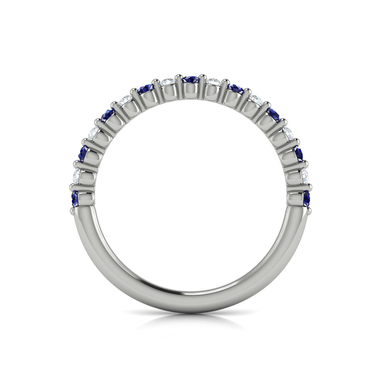 Vlora Adella14K Diamond and Blue Sapphire Ring (0.2CTW Diamond, 0.25CTW Blue Sapphire)