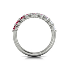 Load image into Gallery viewer, Vlora Adella14K Diamond and Ruby Three Row Wrap Ring (0.52CTW Diamond, 0.77CTW Ruby)