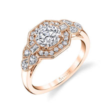 Load image into Gallery viewer, Sylvie Francesca Vintage Round Engagement Ring
