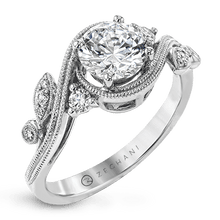 Load image into Gallery viewer, Zeghani Nature Lover Engagement Ring ZR1470 WHITE 14K SEMI