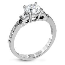 Load image into Gallery viewer, Zeghani Three Stone Trinity Engagement Ring ZR1473 WHITE 14K SEMI