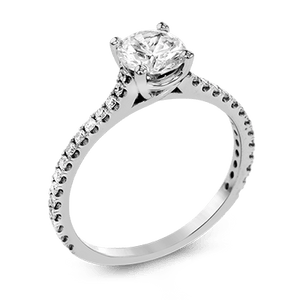 Zeghani Straight Engagement Ring ZR1565 WHITE 14K SEMI