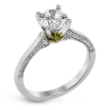 Load image into Gallery viewer, Zeghani Solitaire Engagement Ring ZR1655 WHITE 14K SEMI 2T