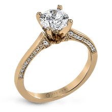 Load image into Gallery viewer, Zeghani Solitaire Engagement Ring ZR1655 WHITE 14K SEMI ROSE