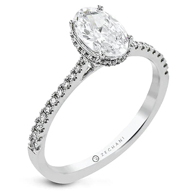 Zeghani Classic Beauty Oval Engagement Ring Setting