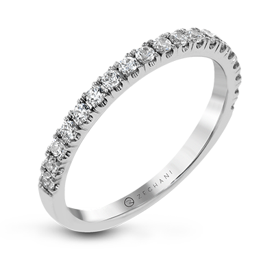 Zeghani Wedding Set ZR25SPWB WHITE 14K BAND