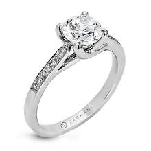 Load image into Gallery viewer, Zeghani Straight Engagement Ring ZR561 WHITE 14K SEMI