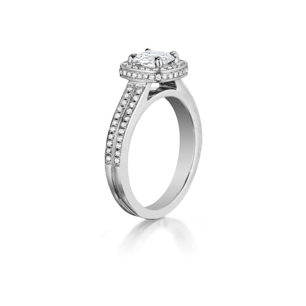 Henri Daussi Cushion Collection Diamond Ring Setting (0.45 CTW)