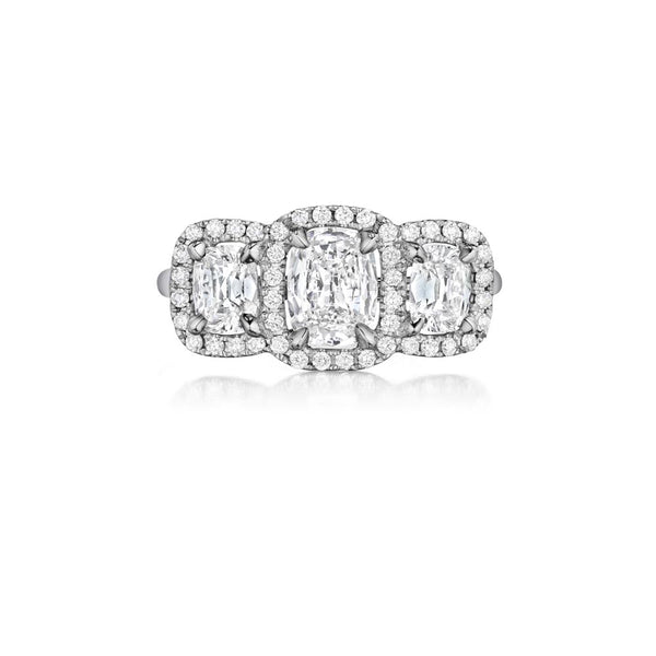 Henri Daussi Cushion Collection Diamond Ring Setting (0.30 CTW)