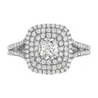 Henri Daussi Cushion Collection Diamond Ring (0.45 CTW)