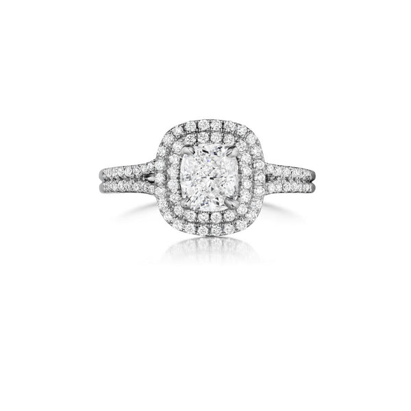 Henri Daussi Cushion Collection Diamond Ring Setting (0.40 CTW)