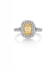 Henri Daussi Cushion Collection Diamond Ring (1.05 CTW)