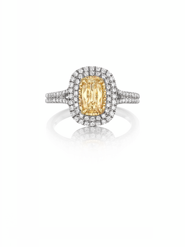 Henri Daussi Cushion Collection Diamond Ring Setting (1.05 CTW)