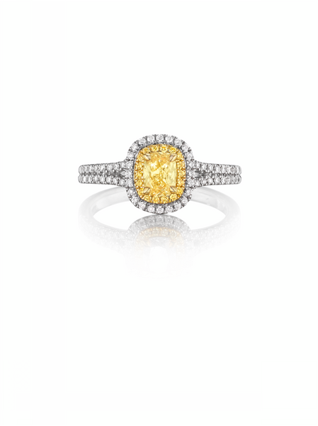 Henri Daussi Cushion Collection Diamond Ring Setting (0.55 CTW)