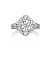 Load image into Gallery viewer, Henri Daussi Cushion Collection Diamond Ring (0.50 CTW)