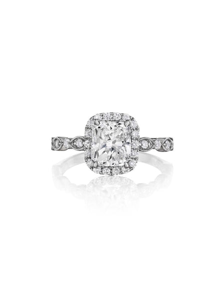 Henri Daussi Cushion Collection Diamond Ring Setting (0.30 CTW)