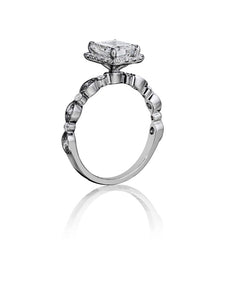 Henri Daussi Cushion Collection Diamond Ring Setting (0.30 CTW)