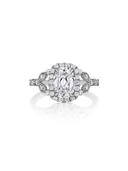Henri Daussi Cushion Collection Diamond Ring Setting (0.40 CTW)