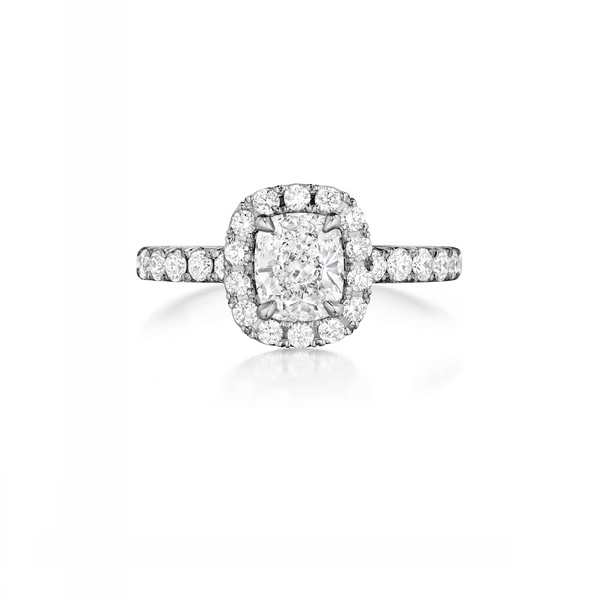 Henri Daussi Cushion Collection Diamond Ring Setting (0.90 CTW)