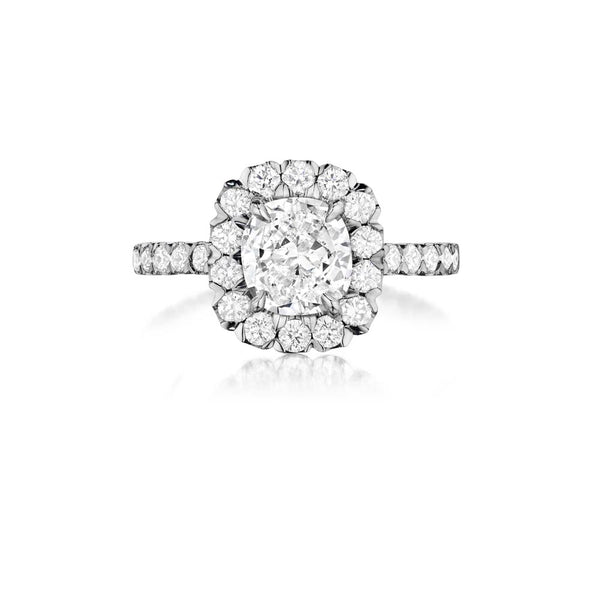 Henri Daussi Cushion Collection Diamond Ring Setting (1.10 CTW)